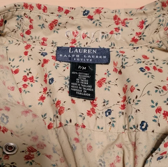 Ralph Lauren Button Down Floral Shirt - Picture 3 of 4